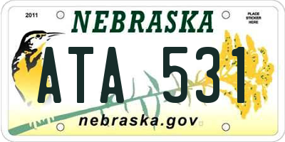 NE license plate ATA531