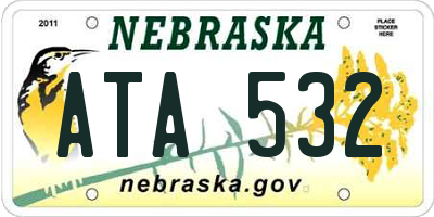 NE license plate ATA532