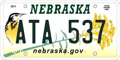 NE license plate ATA537