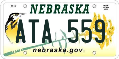 NE license plate ATA559