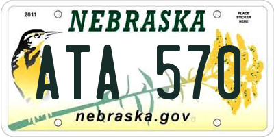 NE license plate ATA570