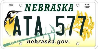 NE license plate ATA577