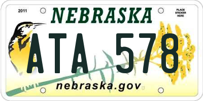NE license plate ATA578