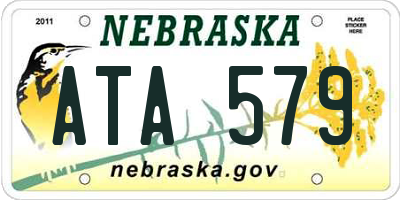 NE license plate ATA579