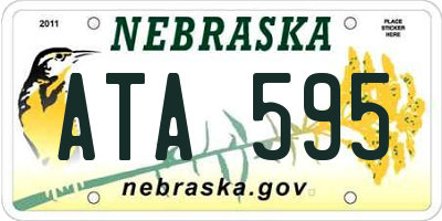 NE license plate ATA595