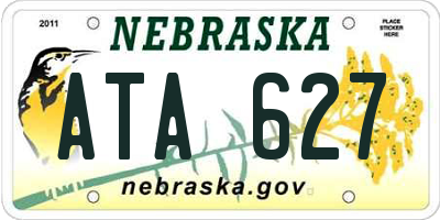 NE license plate ATA627