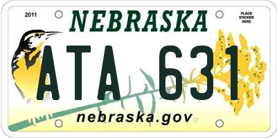NE license plate ATA631