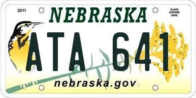 NE license plate ATA641
