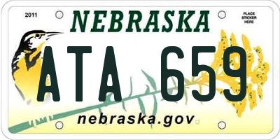 NE license plate ATA659