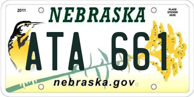 NE license plate ATA661