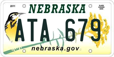 NE license plate ATA679