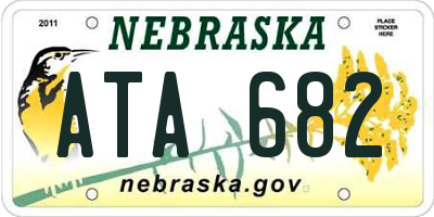 NE license plate ATA682