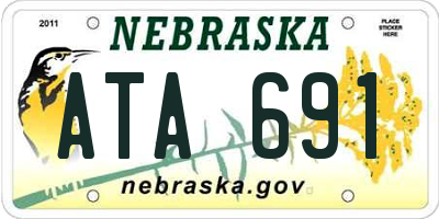 NE license plate ATA691