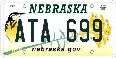 NE license plate ATA699