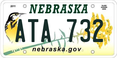 NE license plate ATA732
