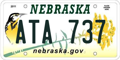 NE license plate ATA737
