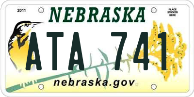 NE license plate ATA741