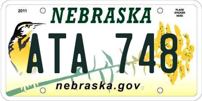 NE license plate ATA748