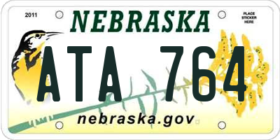 NE license plate ATA764