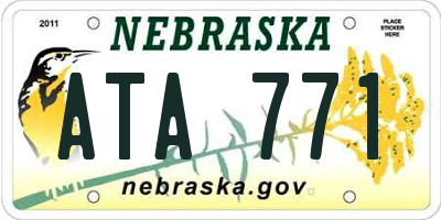 NE license plate ATA771