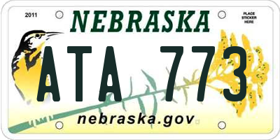 NE license plate ATA773