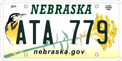 NE license plate ATA779