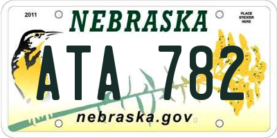NE license plate ATA782