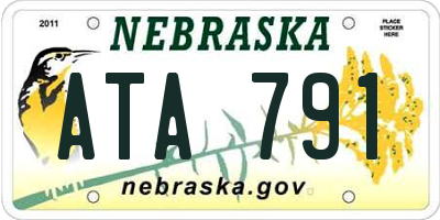 NE license plate ATA791