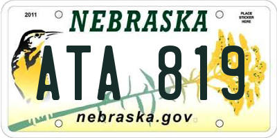 NE license plate ATA819