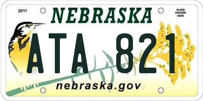 NE license plate ATA821
