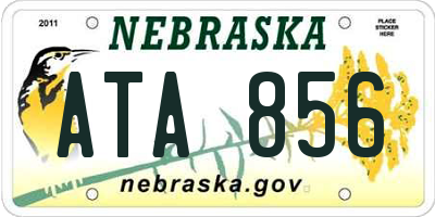 NE license plate ATA856