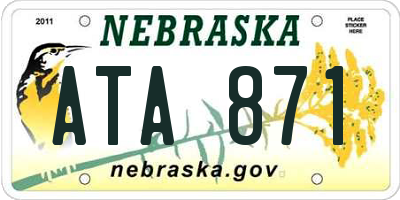 NE license plate ATA871