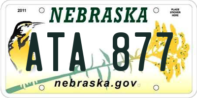 NE license plate ATA877