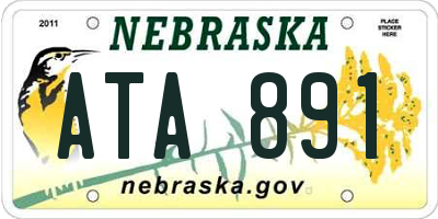 NE license plate ATA891