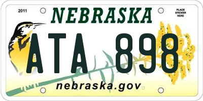 NE license plate ATA898