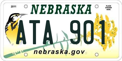 NE license plate ATA901