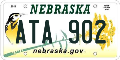 NE license plate ATA902