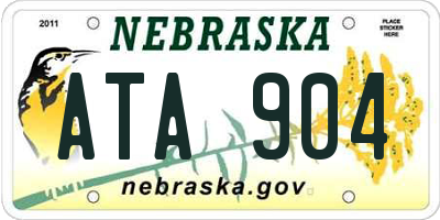 NE license plate ATA904