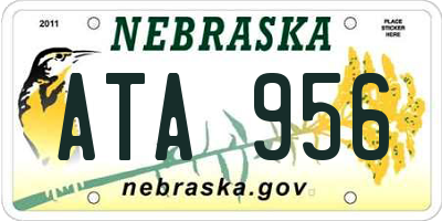 NE license plate ATA956