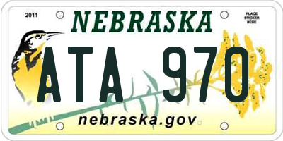NE license plate ATA970