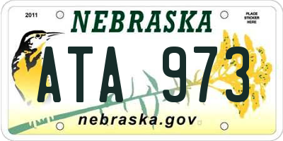 NE license plate ATA973