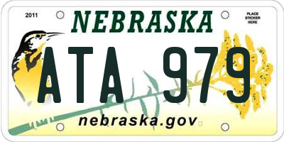 NE license plate ATA979