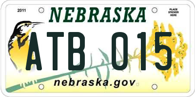 NE license plate ATB015