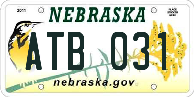 NE license plate ATB031