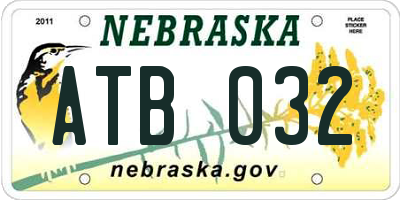 NE license plate ATB032