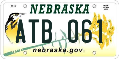 NE license plate ATB061