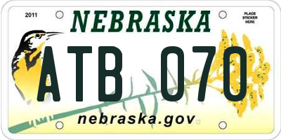 NE license plate ATB070