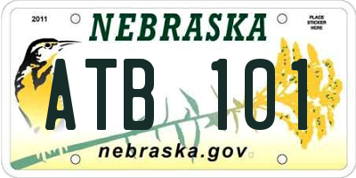 NE license plate ATB101