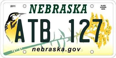 NE license plate ATB127