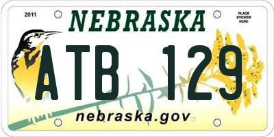 NE license plate ATB129